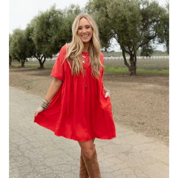 Three bird nest red mini dress - Picture 3 of 6